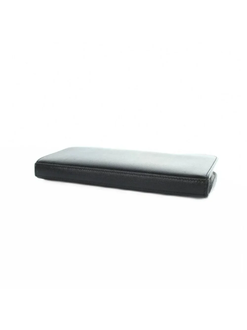 Saint Laurent Paris Wallet Logo Leather Zip Around Black - Picture 3 of 9